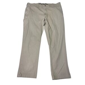 Duluth Trading Co Flex Ballroom Khakis Mens 42x32 Straight Fit Cargo Pants Beige